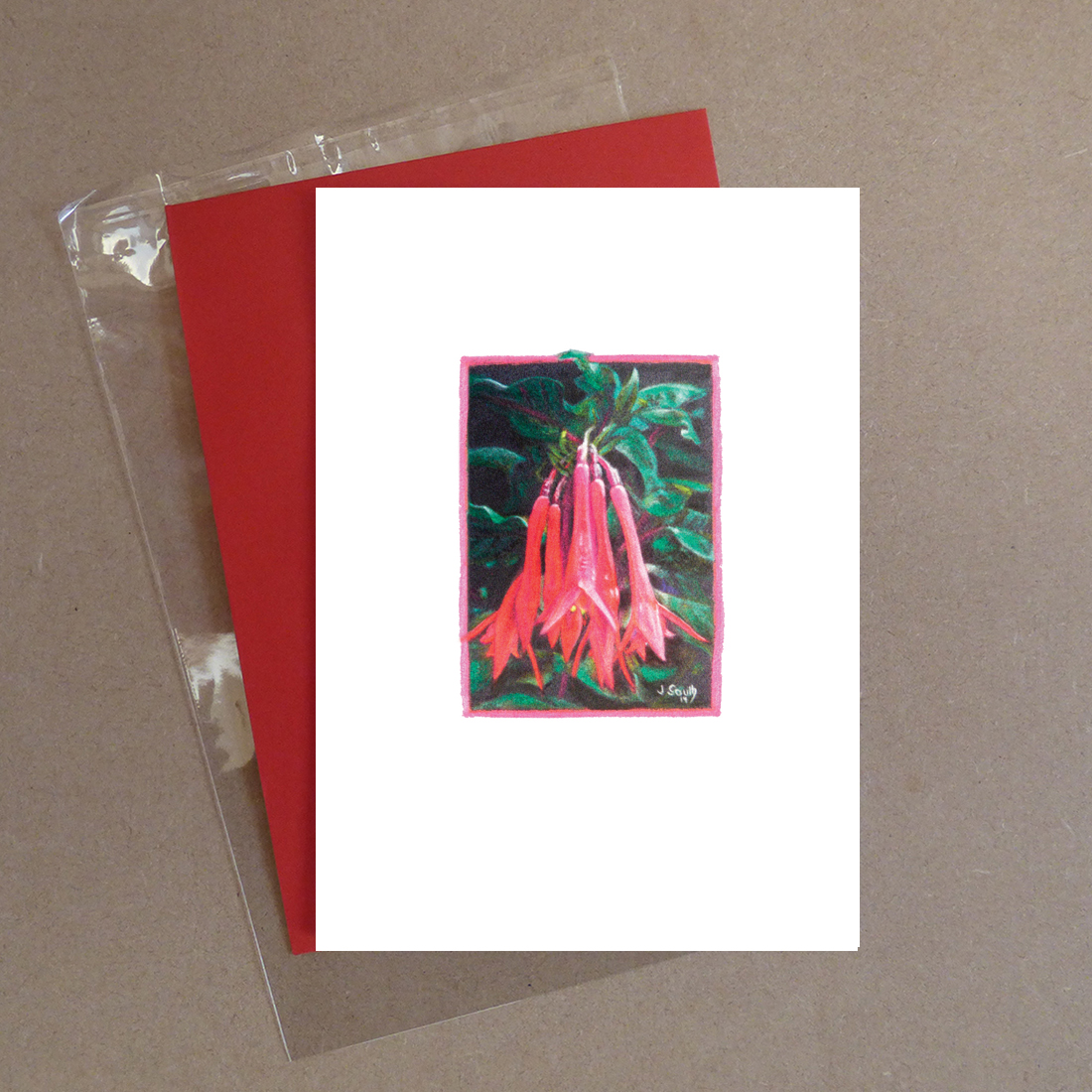 Thalia Fuchsia Greeting Card