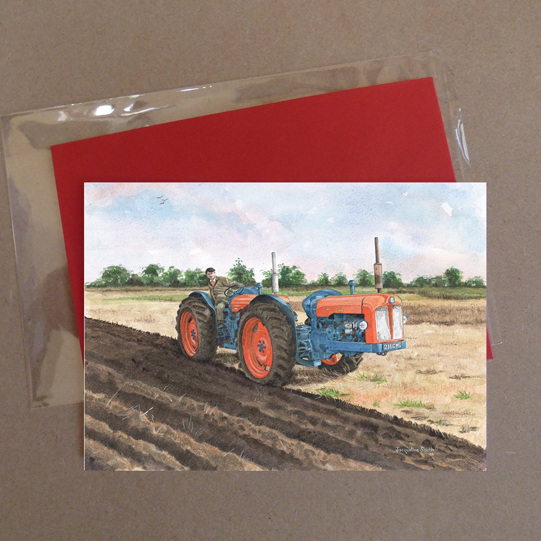 Fordson Triple D Tractor Greeting Card